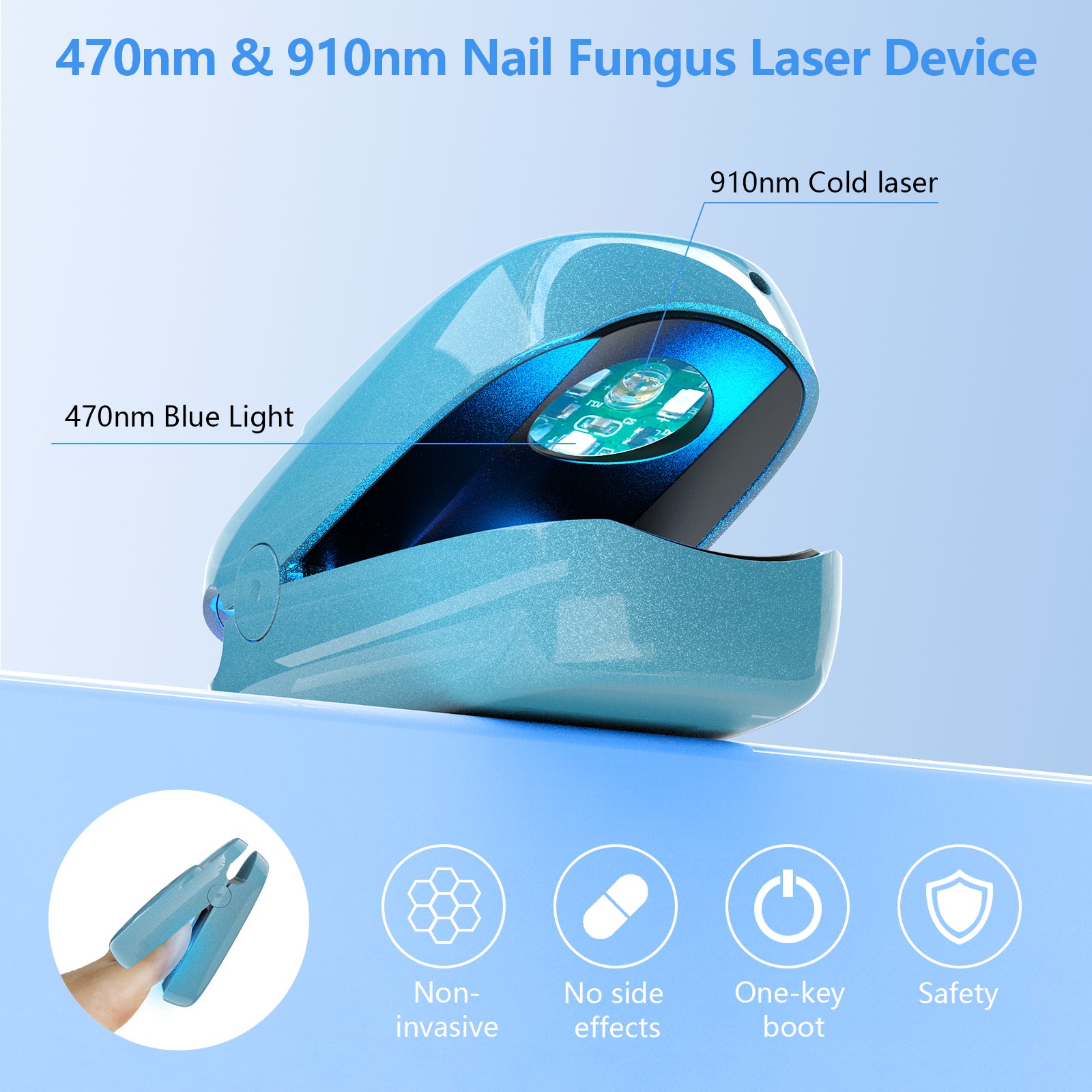 FDA Cleared Portable Laser Therapy Nail Cleaning Device