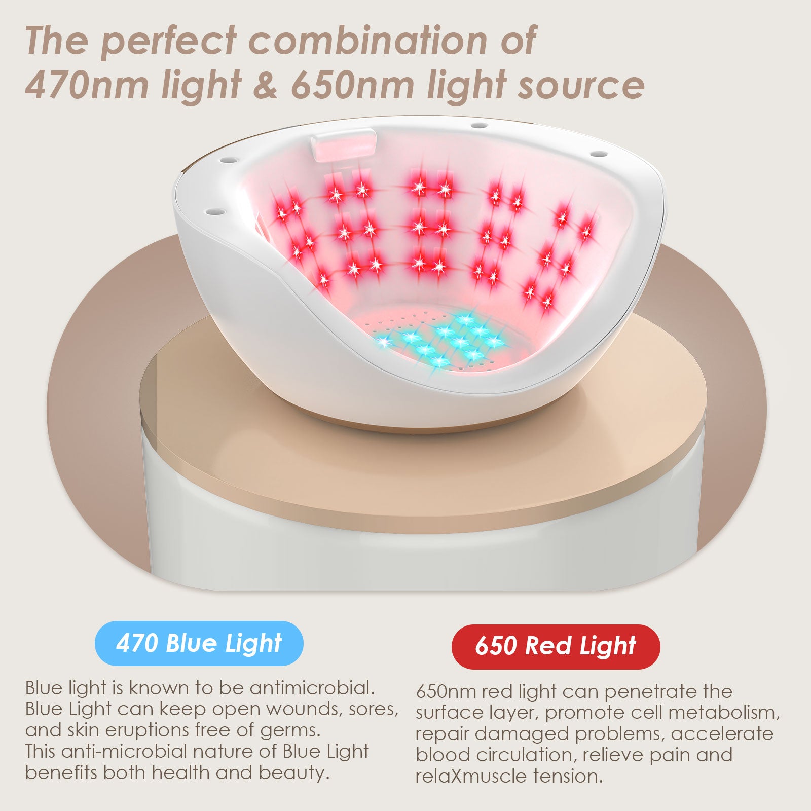 New Gold KTS Nail Fungus Light for Multiple Toenail