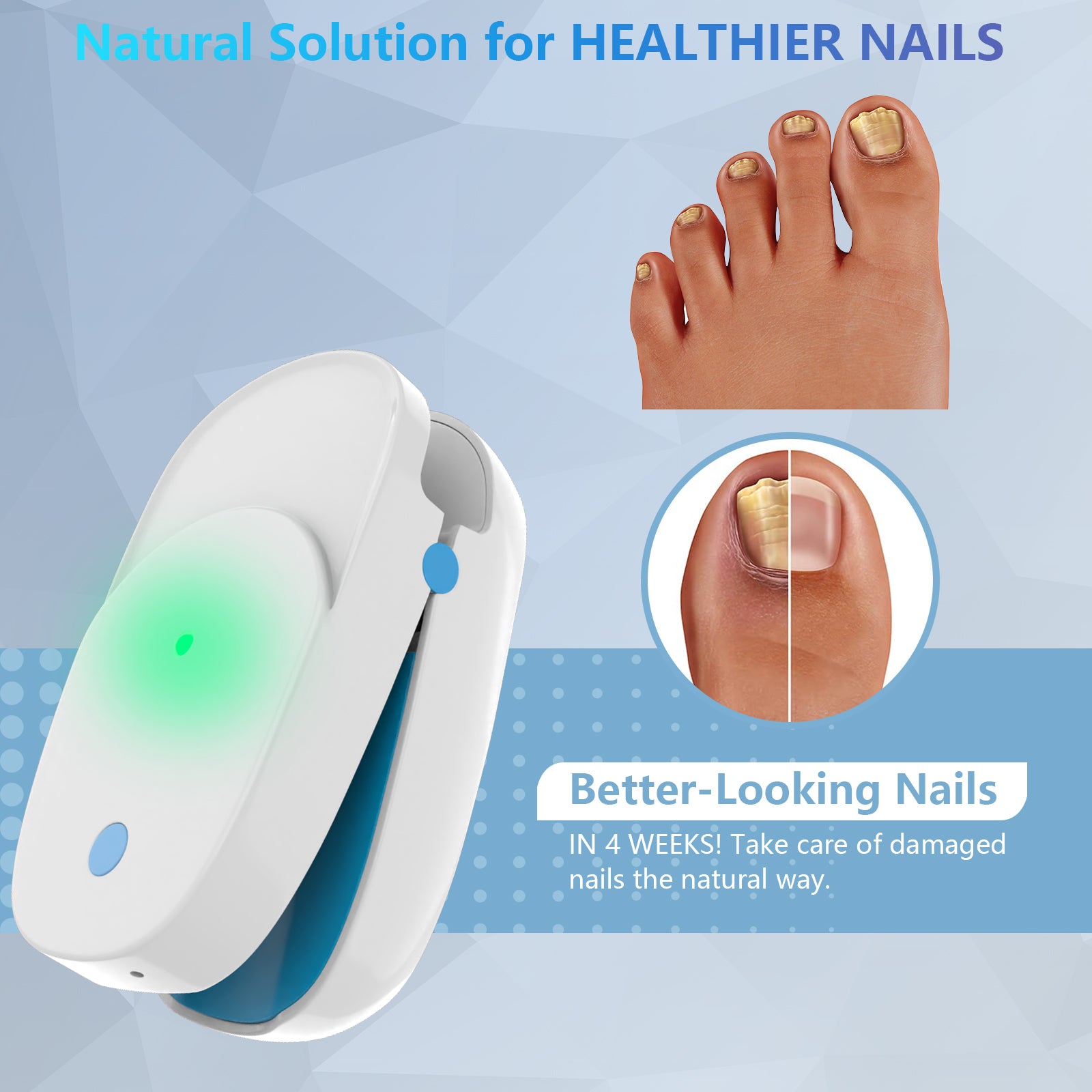 FDA Cleared Portable Laser Therapy Nail Cleaning Device