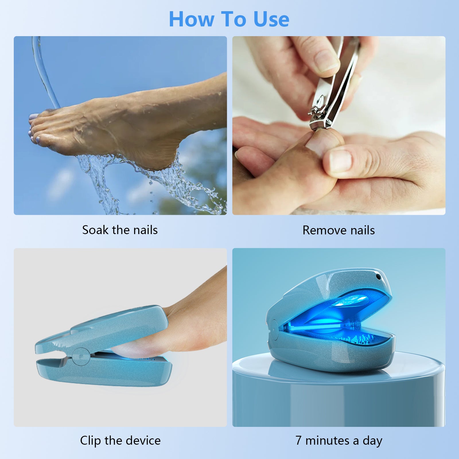 FDA Cleared Portable Laser Therapy Nail Cleaning Device
