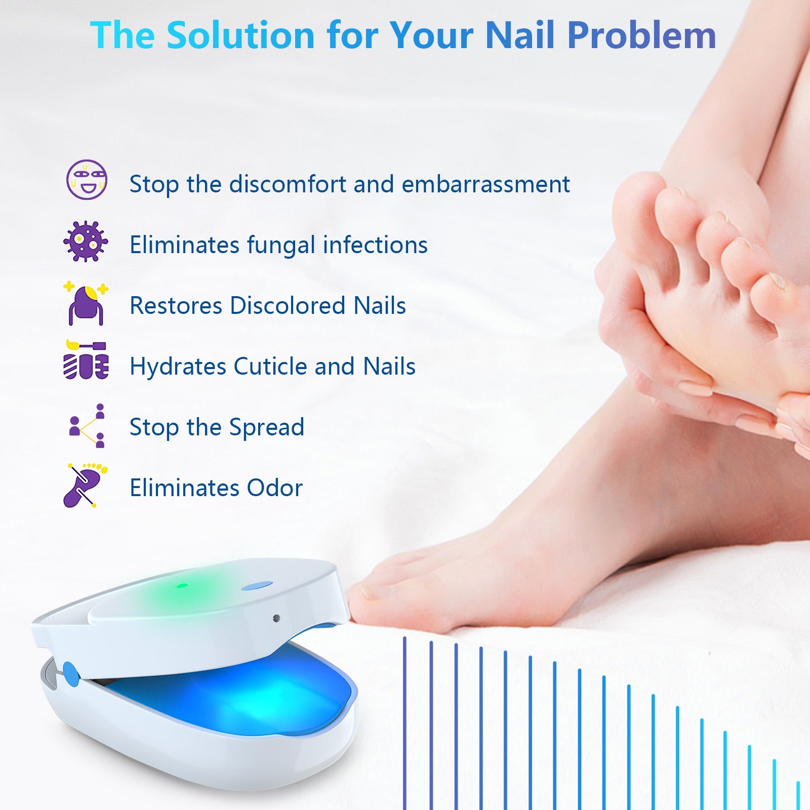 FDA Cleared Portable Laser Therapy Nail Cleaning Device