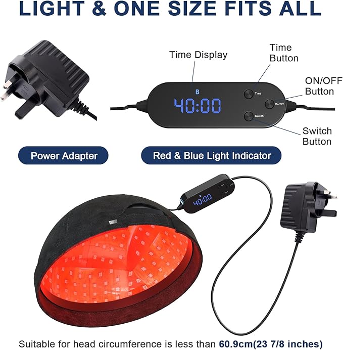 Red Light Therapy Cap for Hair Regrowth Hair Loss for Men and Women