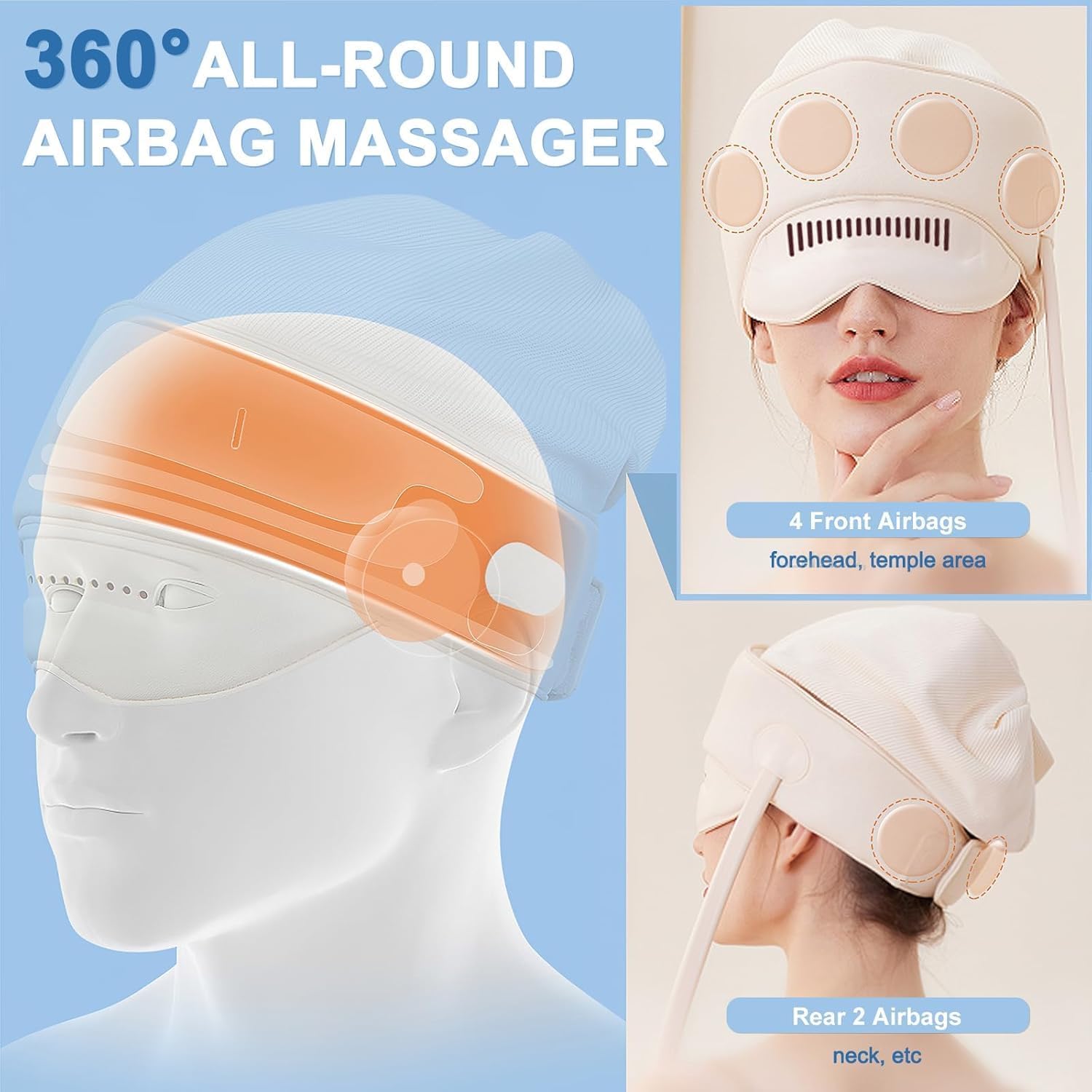 360° Full-Coverage Electric Head Massager