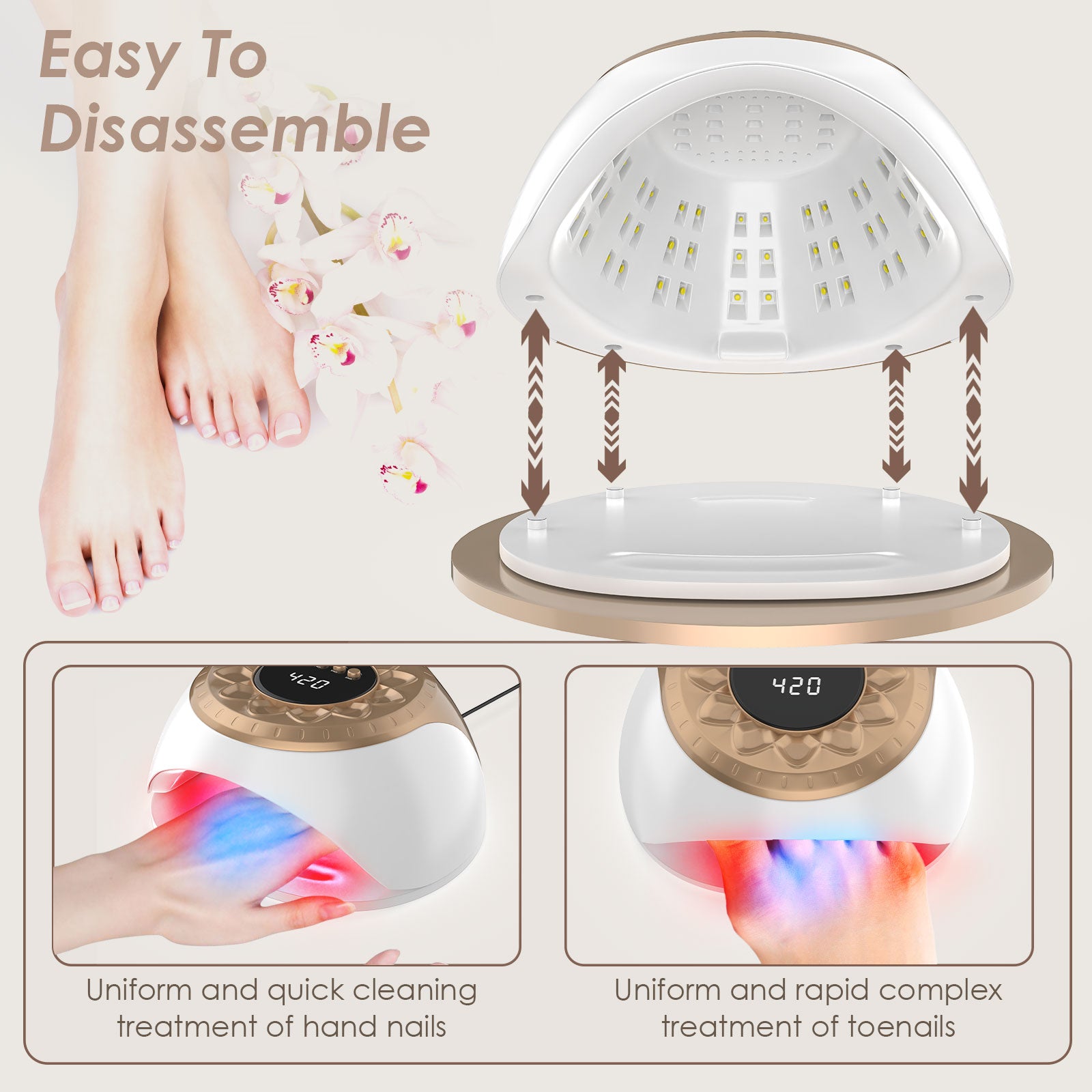 Gold KTS Nail Fungus Light for Multiple Toenail