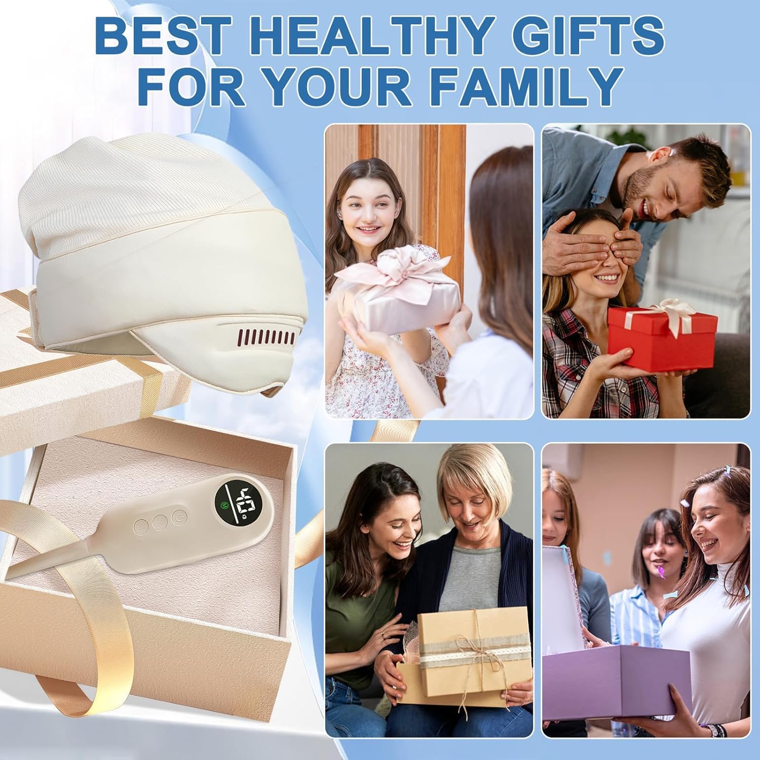 360° Full-Coverage Electric Head Massager