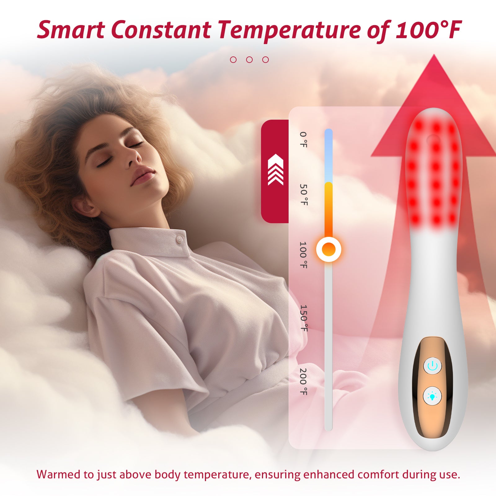 Female Red Light Intimate Health Device, with Heating Function