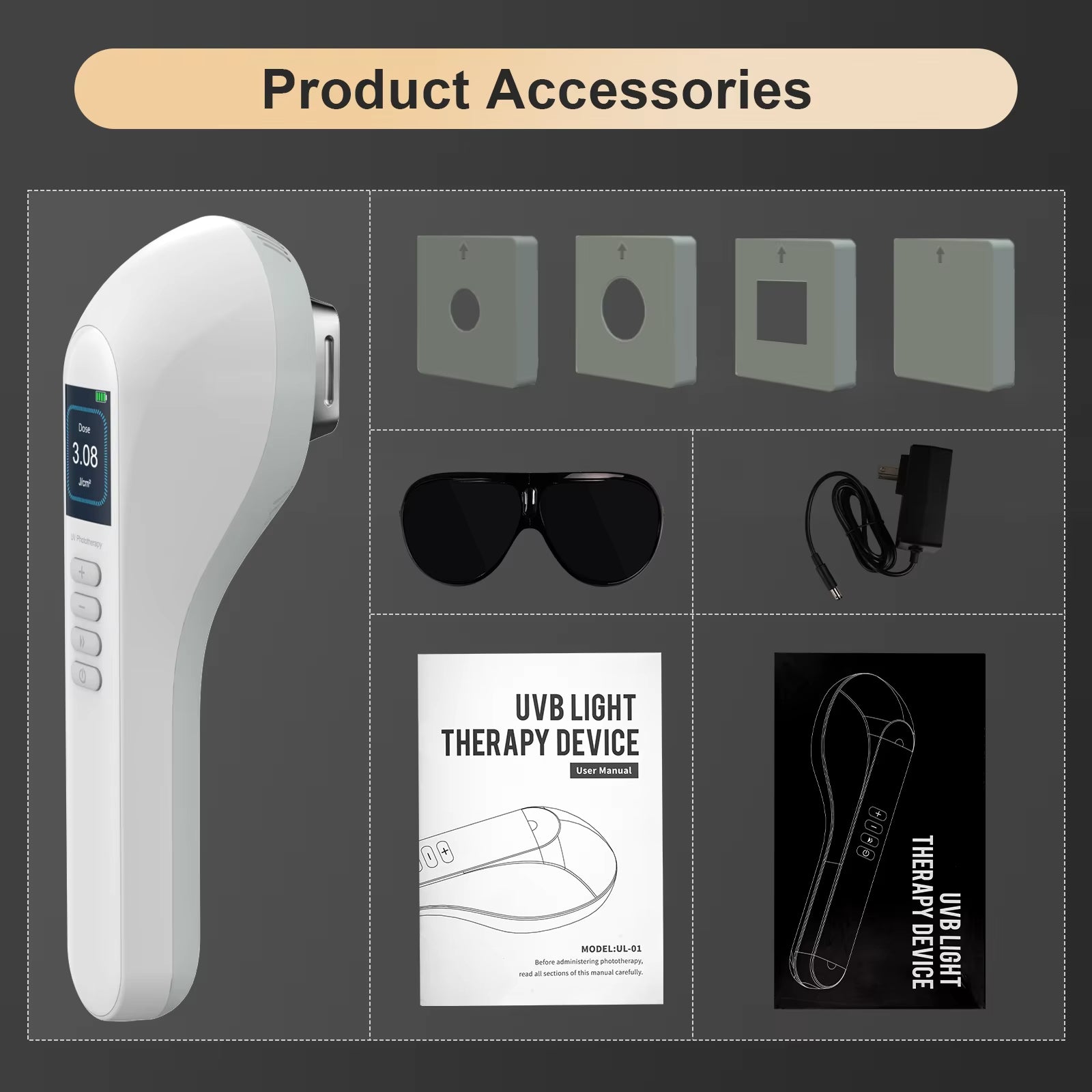 308NM UVB Phototherapy Light on The face, Neck and Limbs