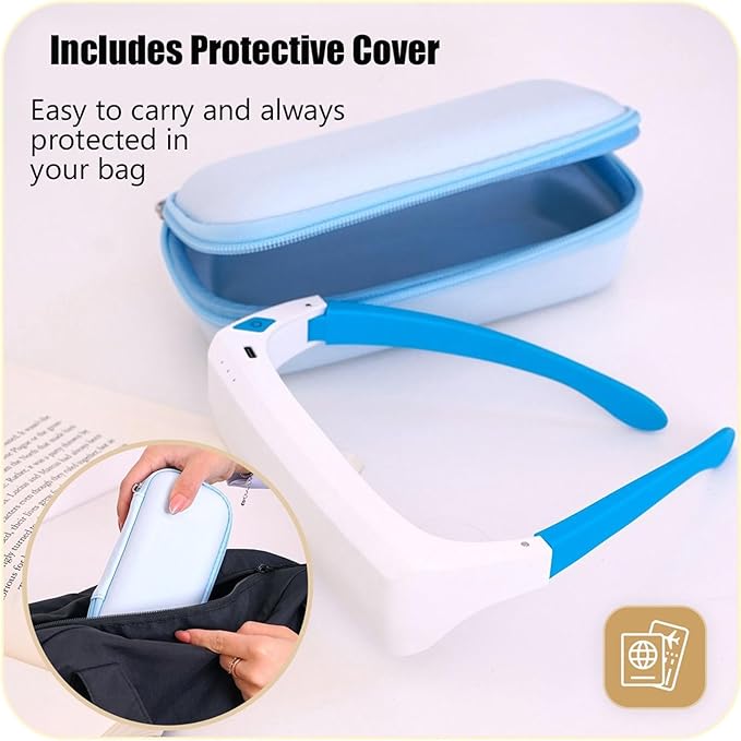 Blue White Led Light Pressure Sad Therapy Glasses