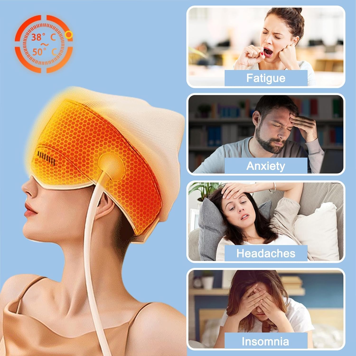 360° Full-Coverage Electric Head Massager