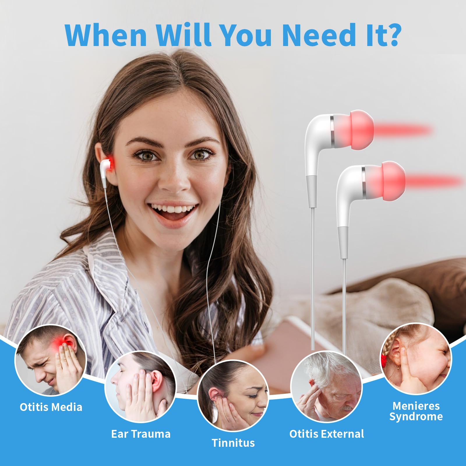 650NM Red Light Ear Therapy Device