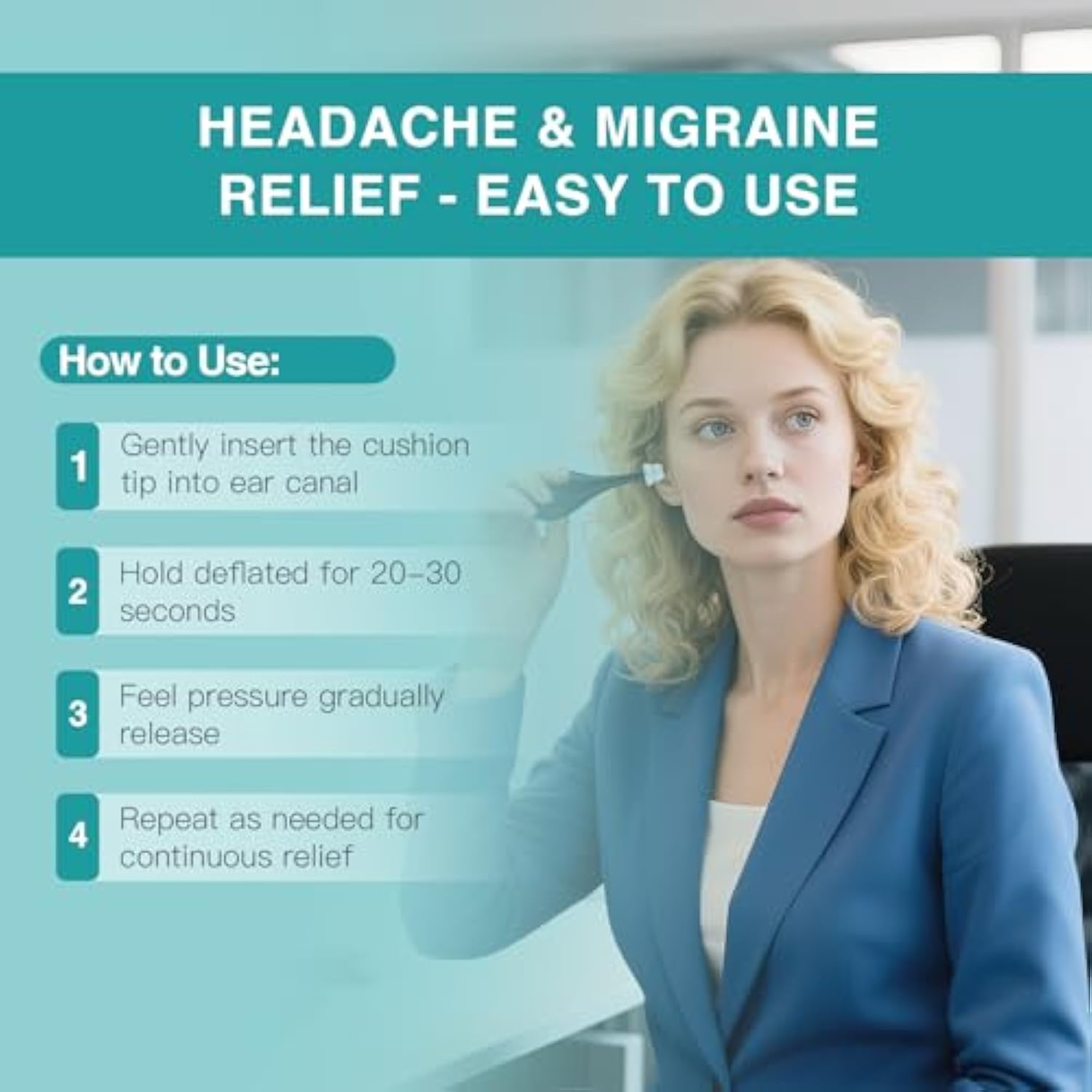 Ear Pressure Relief Device for Airplane Travel